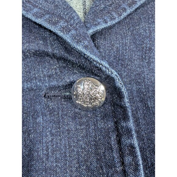 Lauren Jean Co Ralph Lauren Denim Jacket Womens Size Medium Petite Blue Classic - Picture 3 of 8